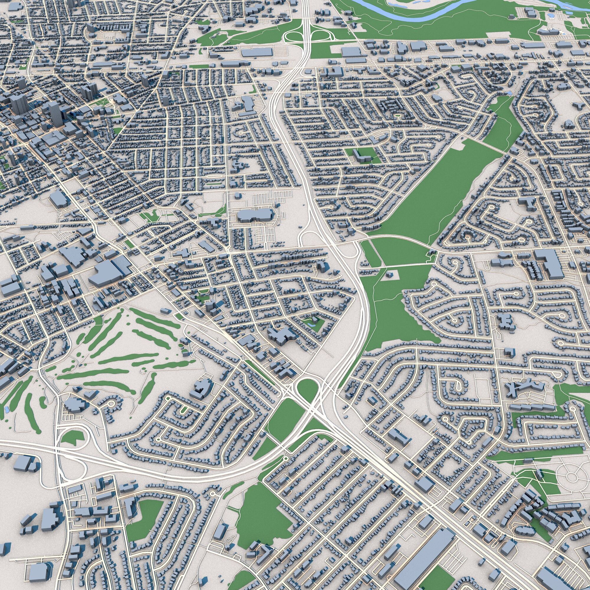 Kitchener City Canada 3D model_6