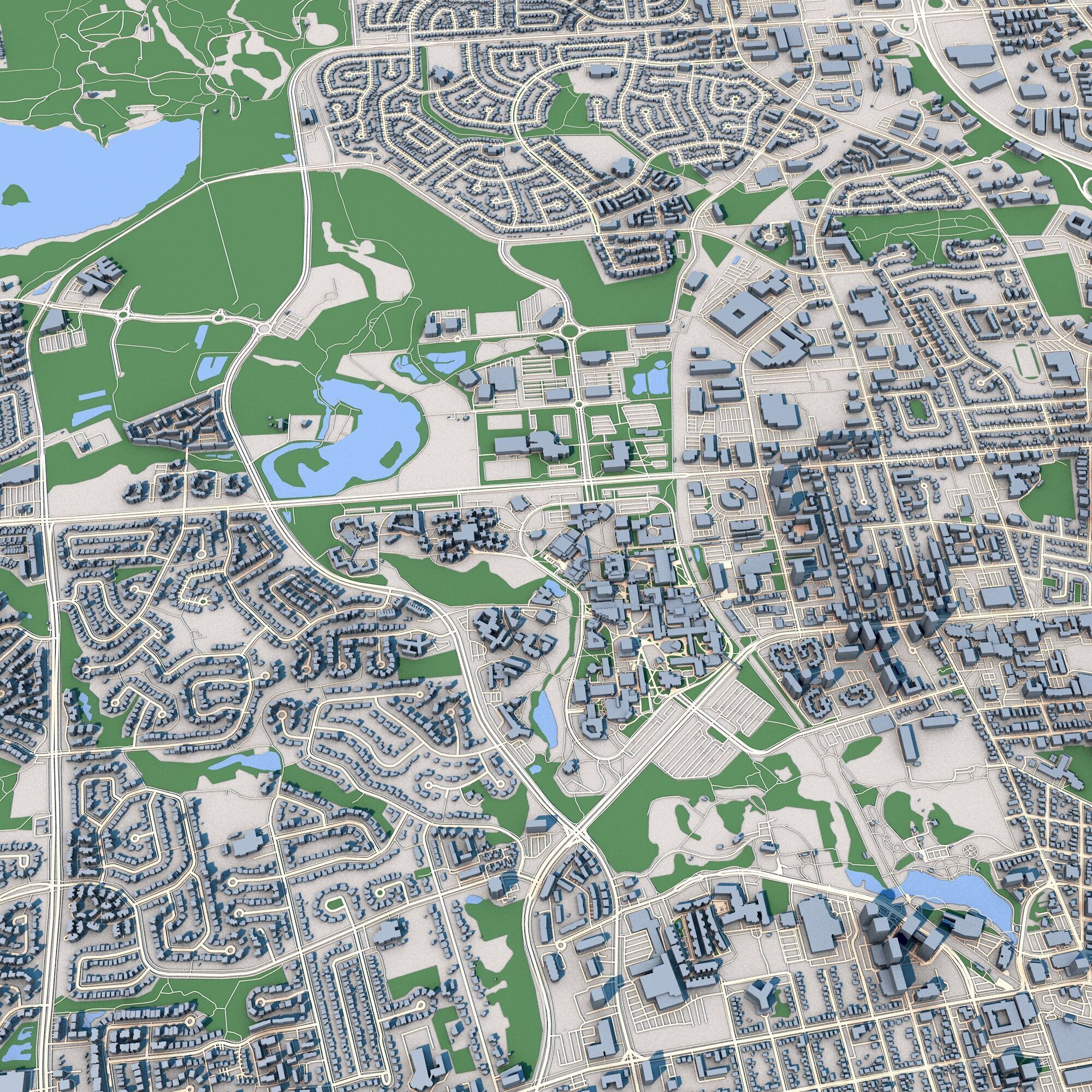 Kitchener City Canada 3D model_4