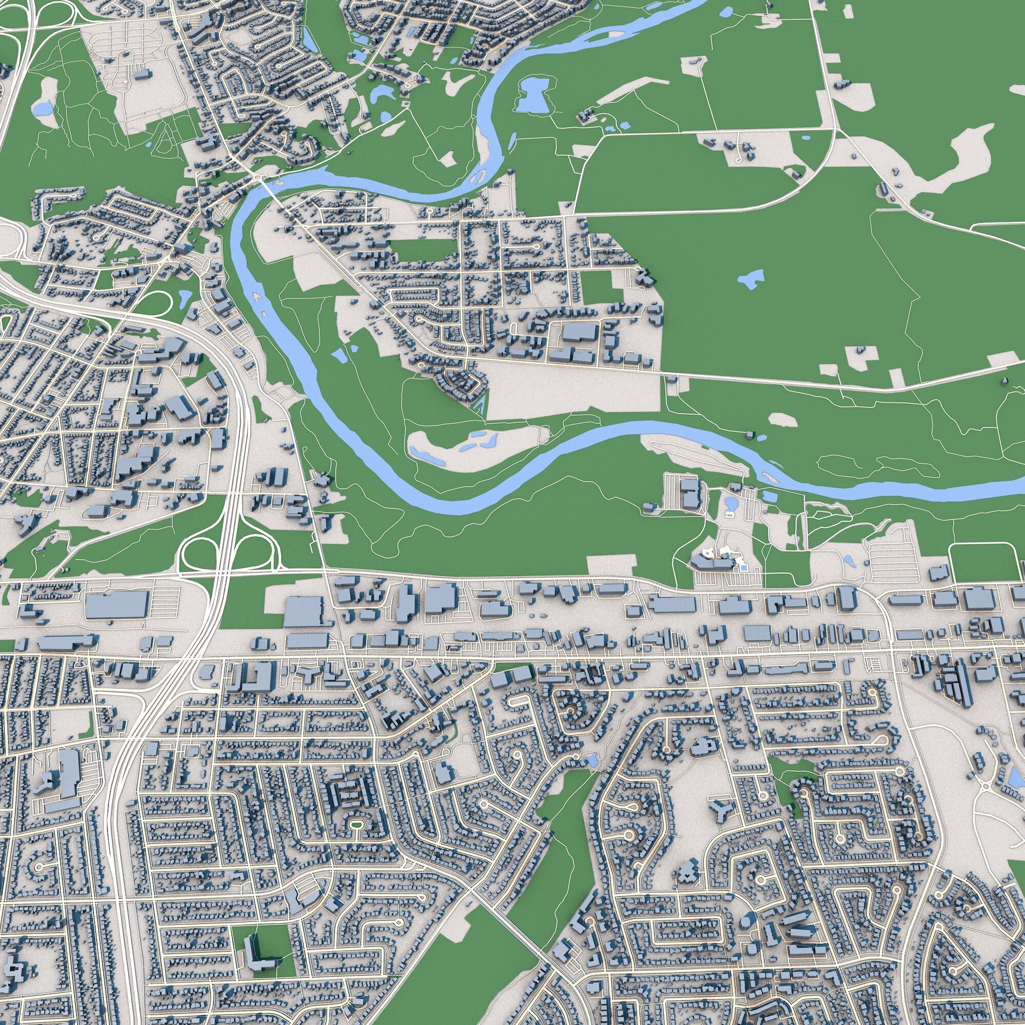 Kitchener City Canada 3D model_8