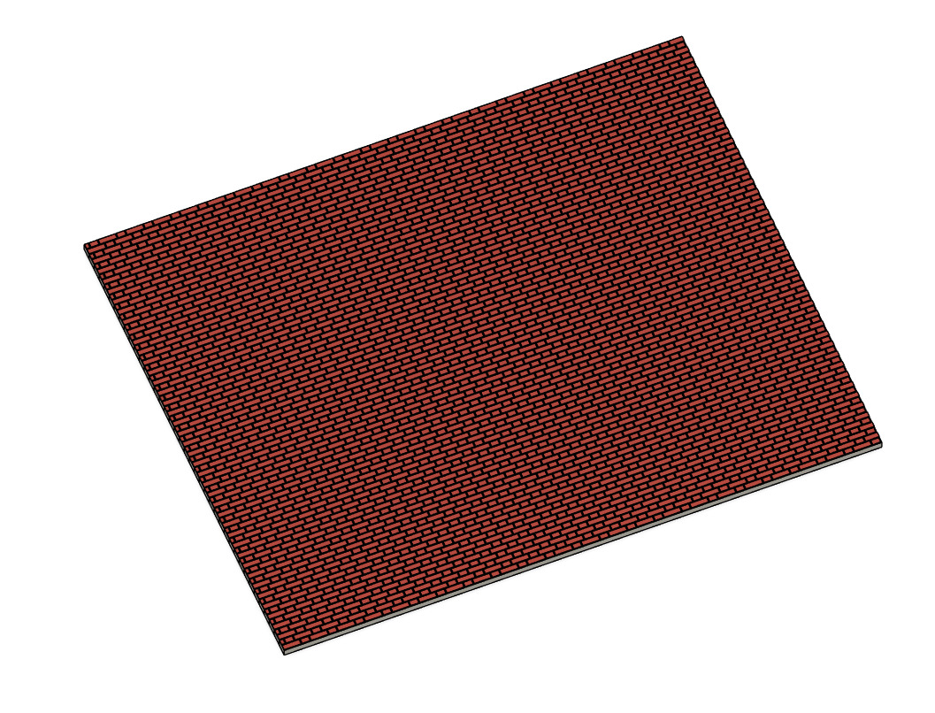 Modelling Flemish Bond Brick Sheets Various Sizes 3D print model_4