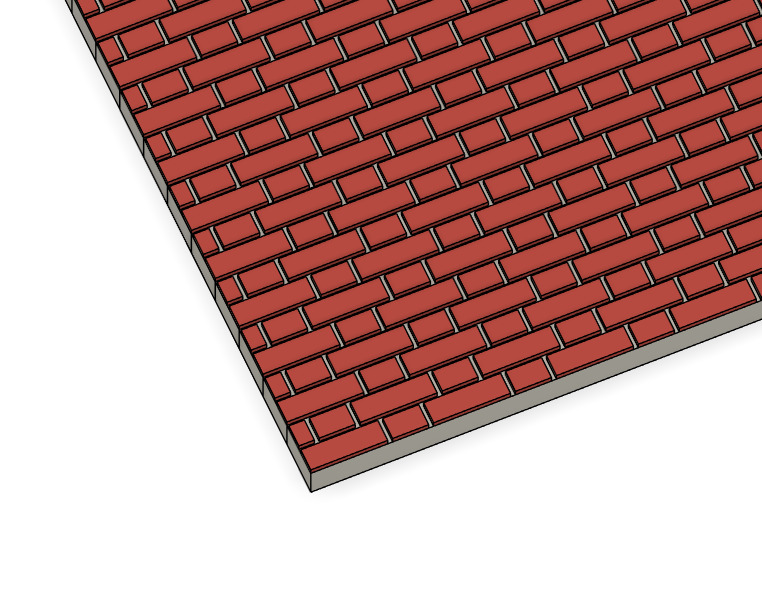 Modelling Flemish Bond Brick Sheets Various Sizes 3D print model_6