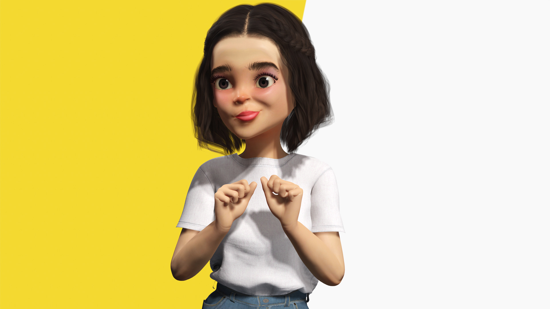 Cute and Playful Character Rigged Stylized 3D Young  Low-poly 3D model_10