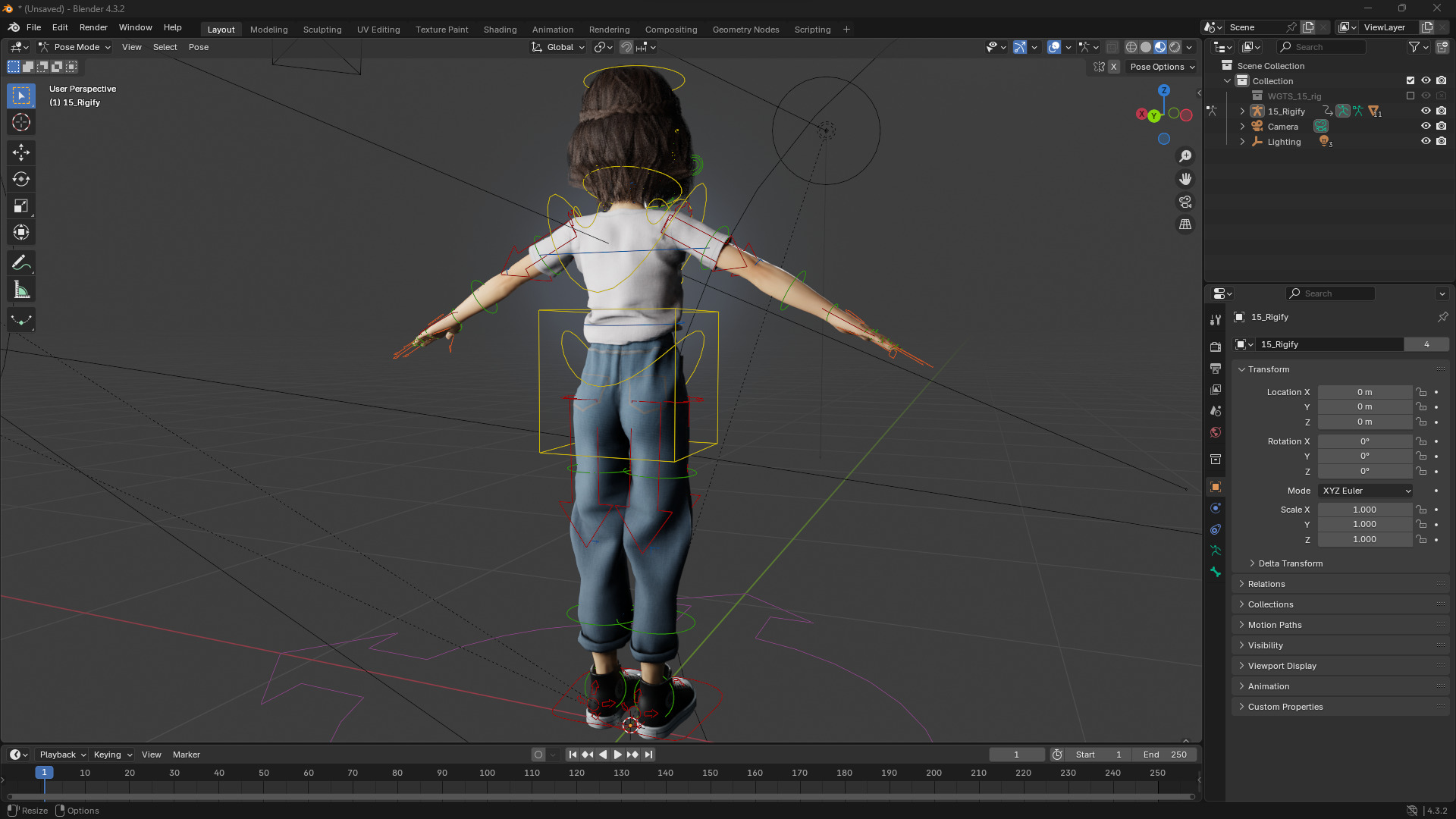 Cute and Playful Character Rigged Stylized 3D Young  Low-poly 3D model_15