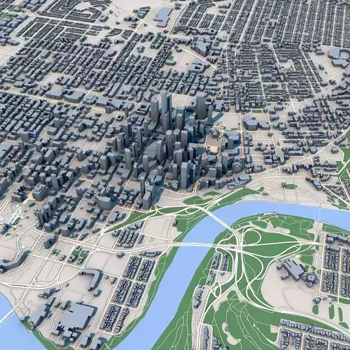 Edmonton City Canada 3D model