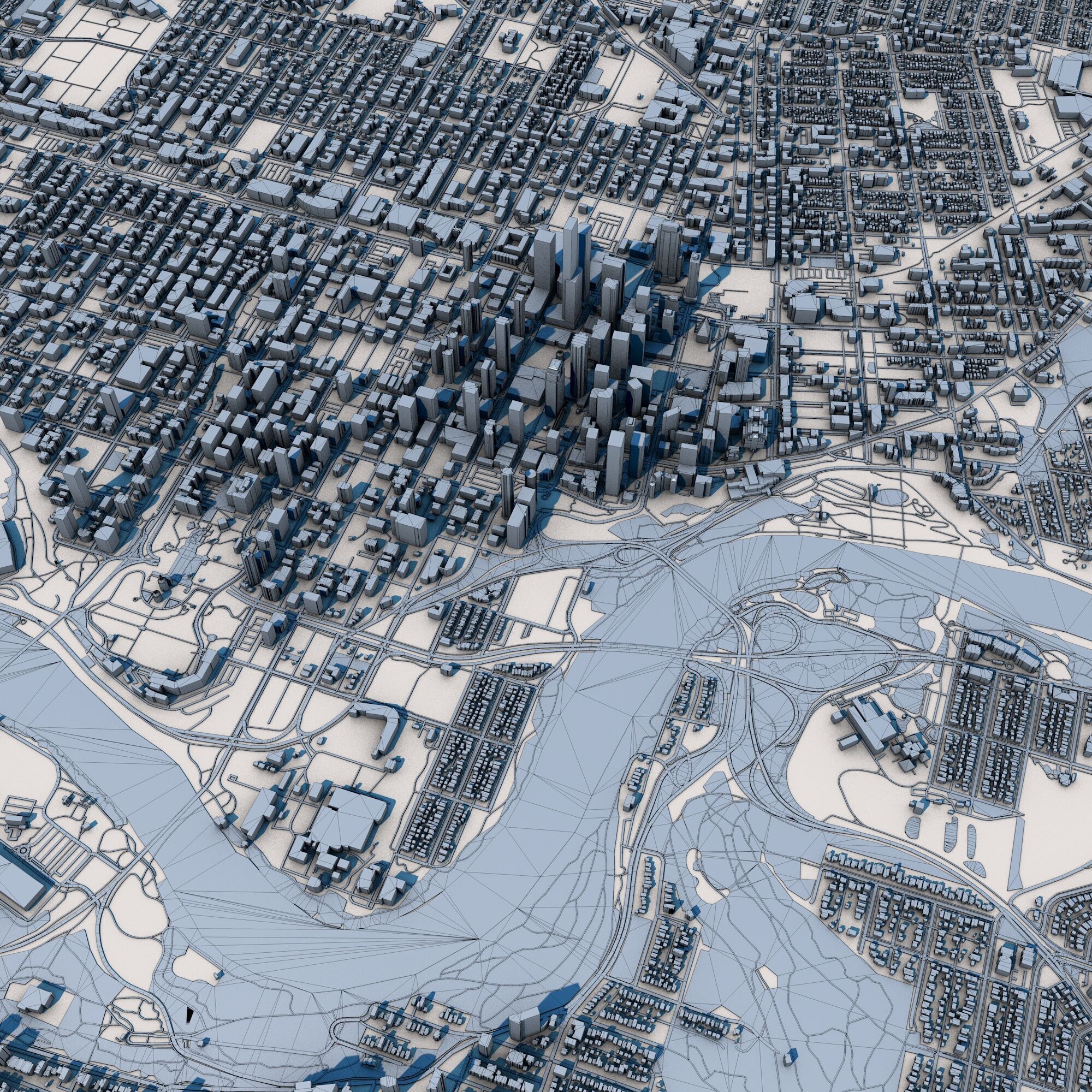 Edmonton City Canada 3D model_8