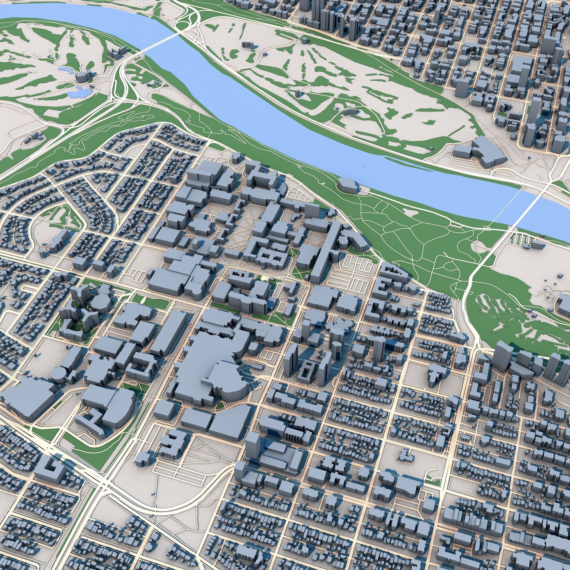 Edmonton City Canada 3D model_3