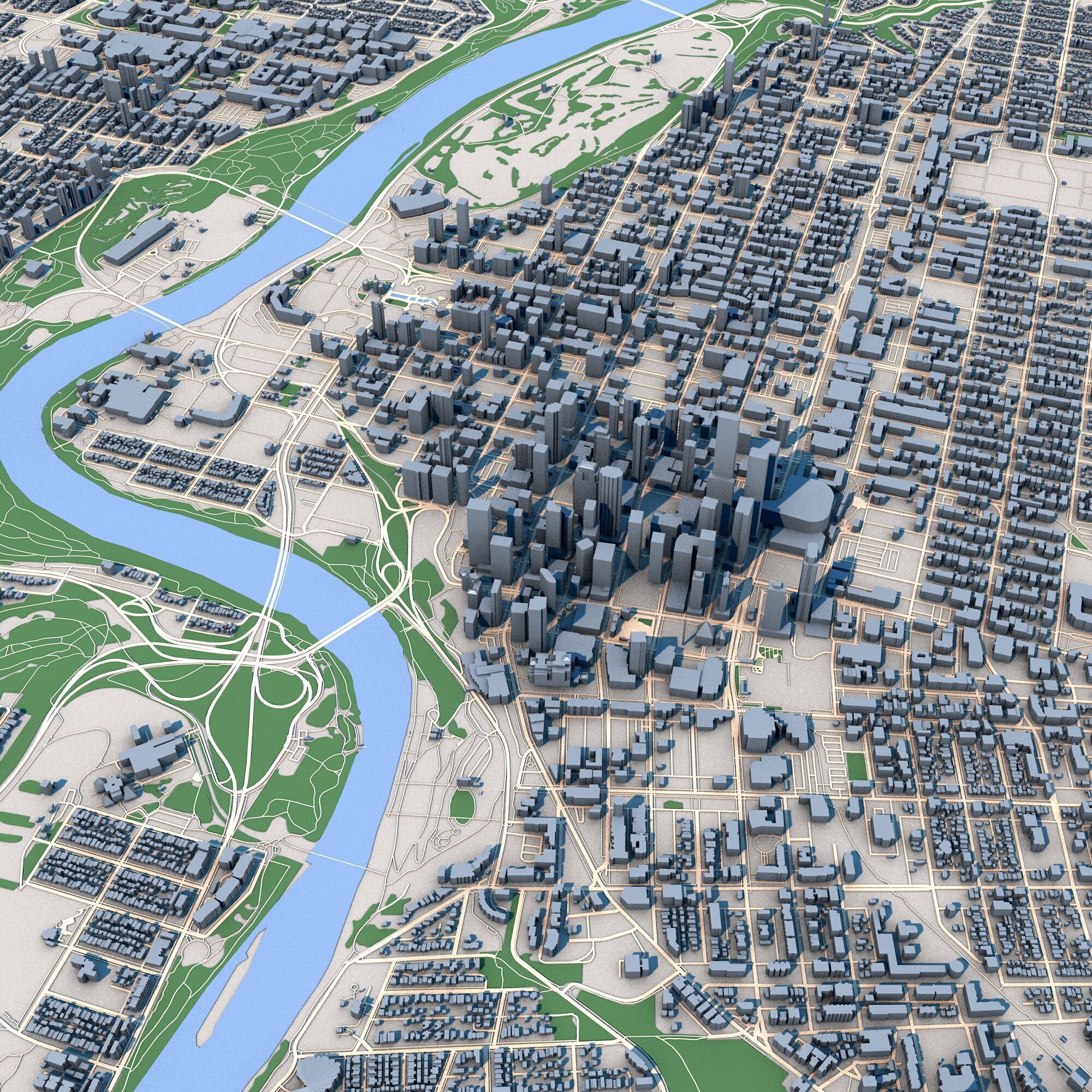 Edmonton City Canada 3D model_7