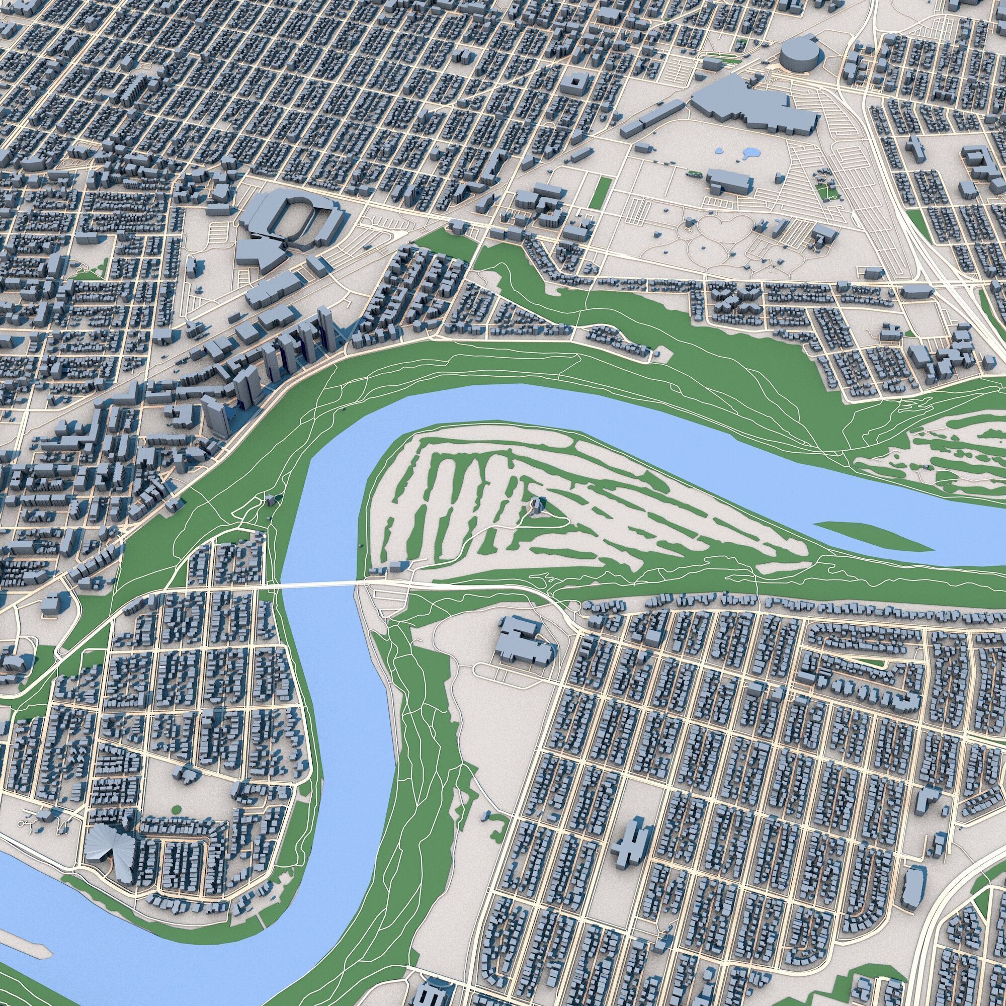 Edmonton City Canada 3D model_6
