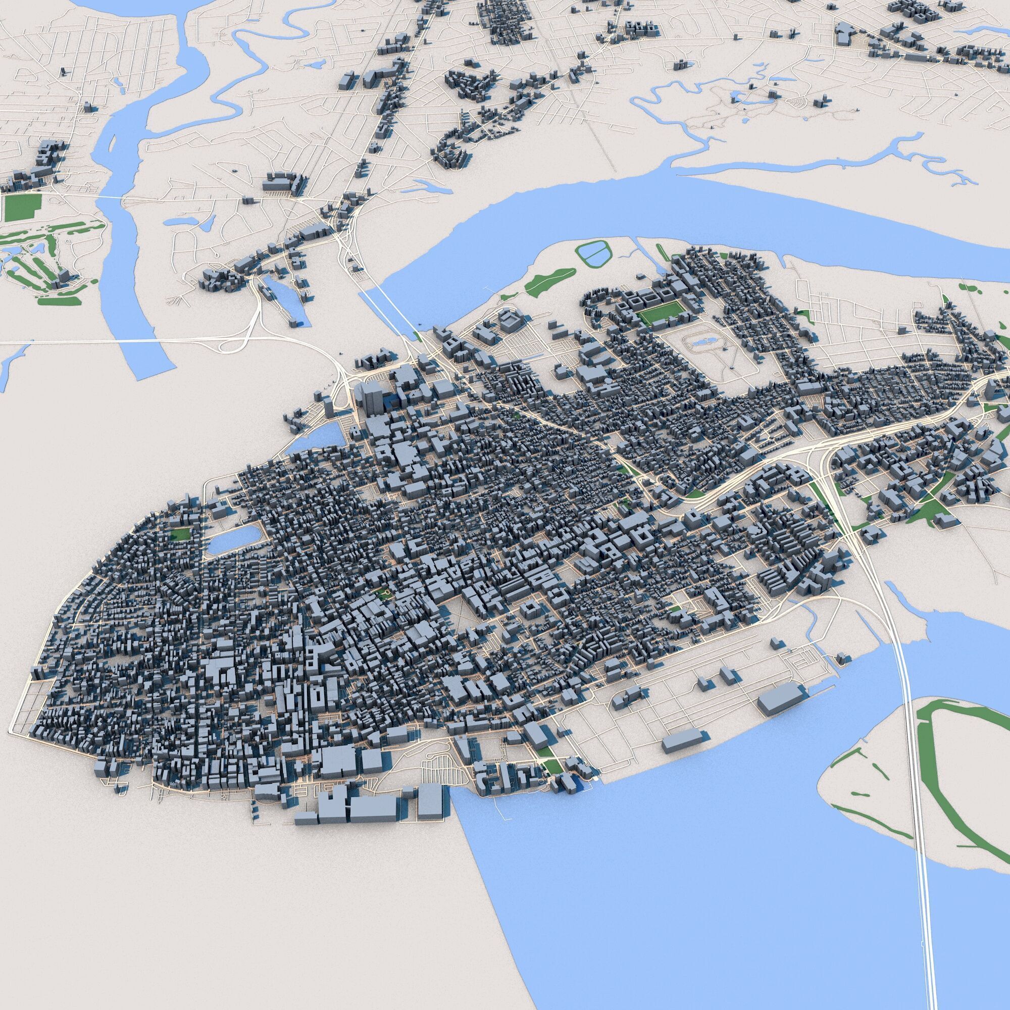 Charleston City South Carolina United States 3D model_3