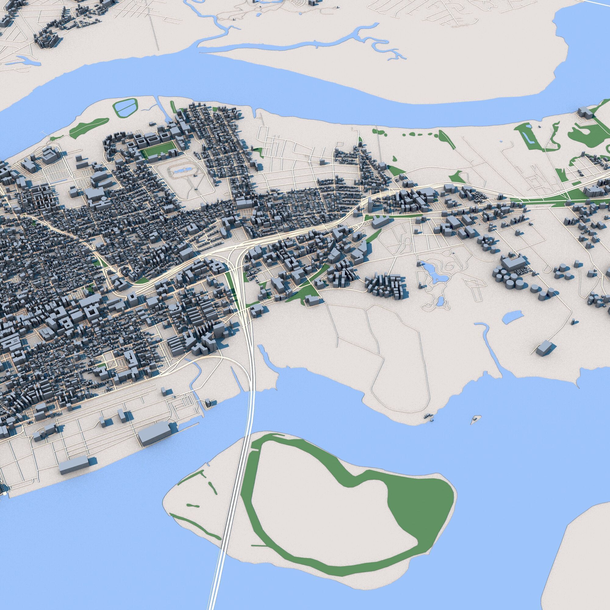 Charleston City South Carolina United States 3D model_4