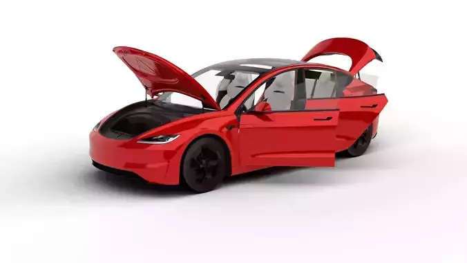 Tesla Model 3 Perfomance 2024 HQ 3d model 3D model
