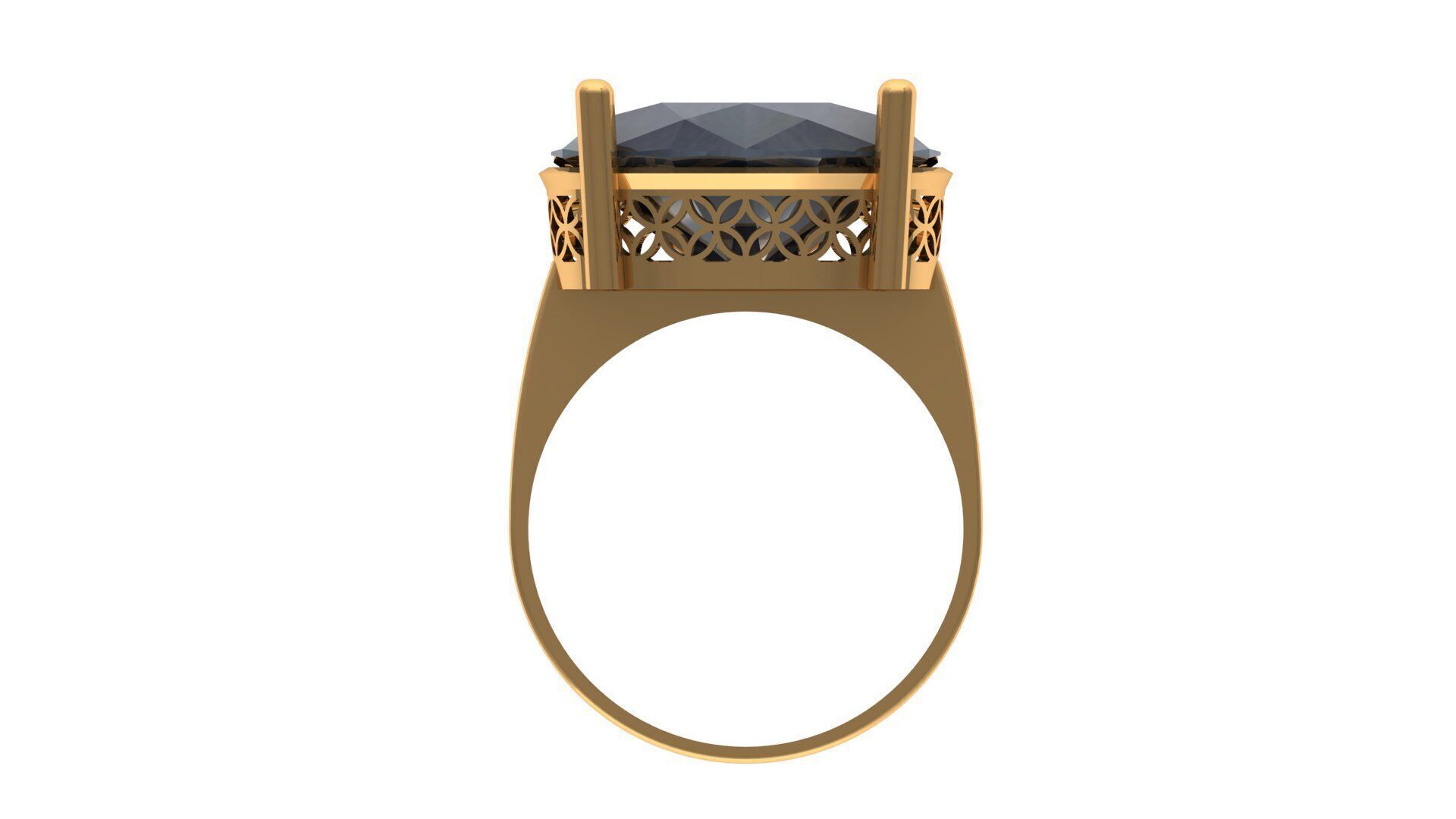 LADIES GOLD RING Low-poly 3D model_1