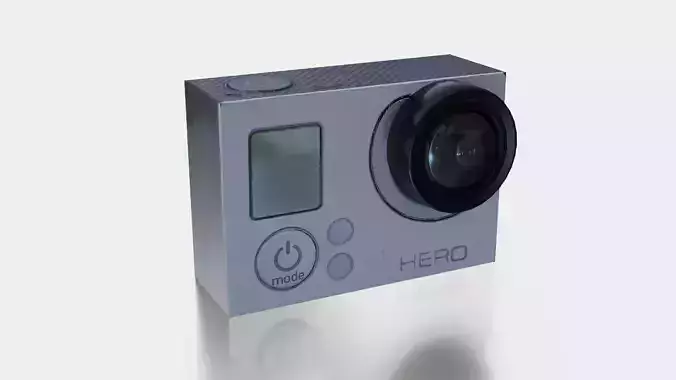 GoPro HERO Action Camera - Realistic 3D Model - 4K Texture Low-poly 3D model