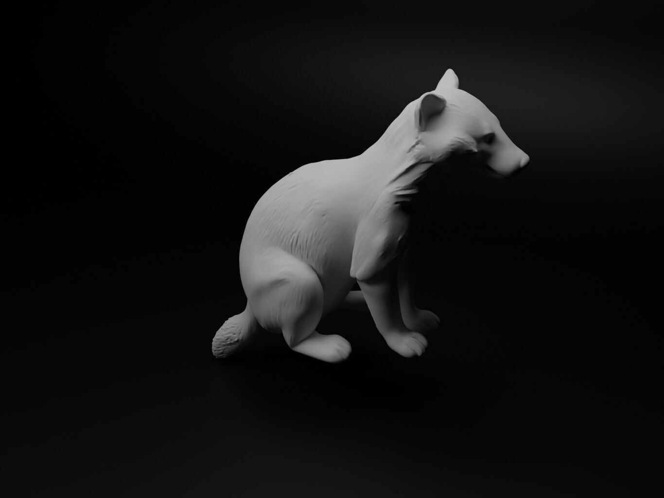 Badger Animal Figure 3D print model_1