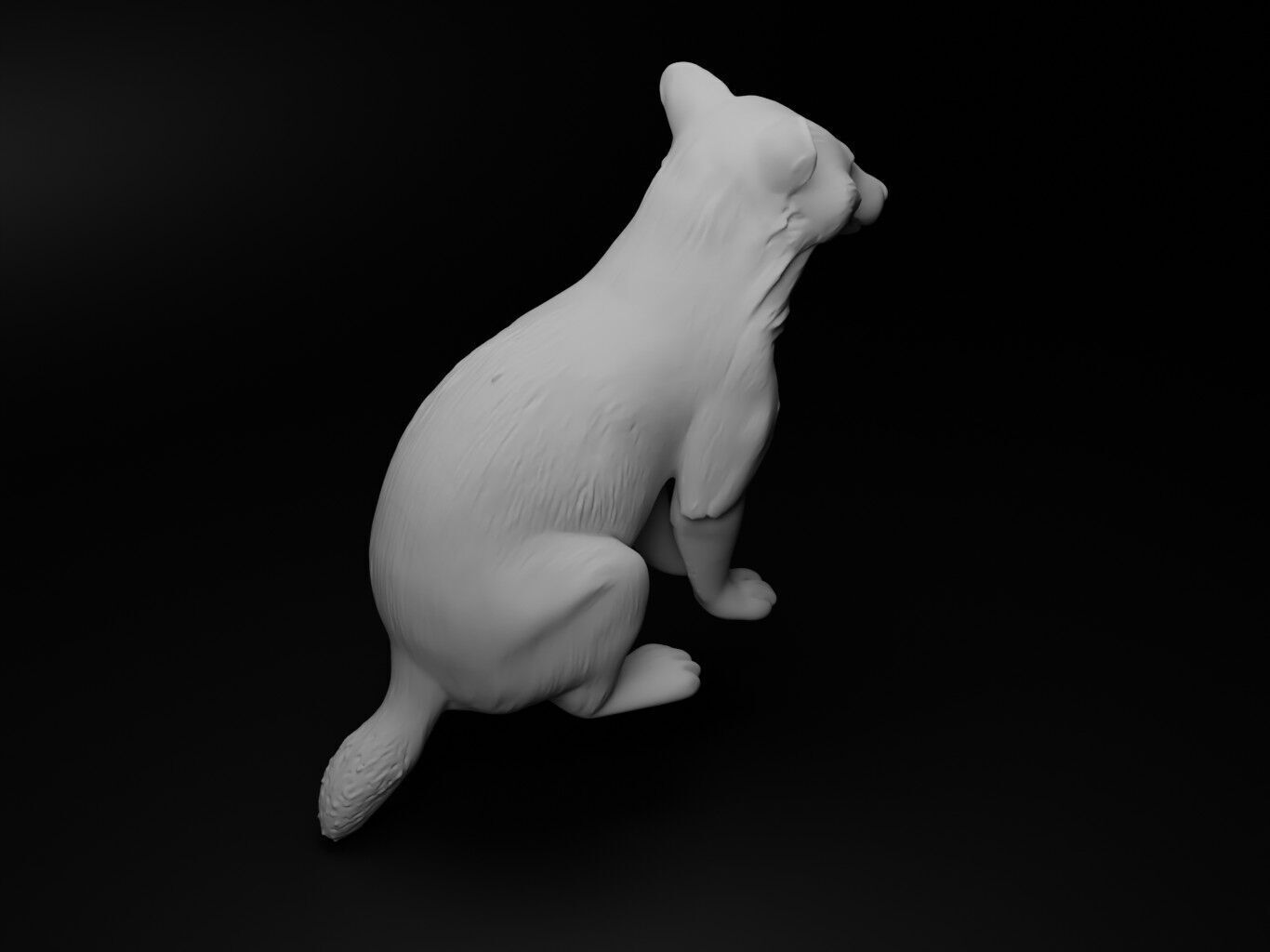 Badger Animal Figure 3D print model_2