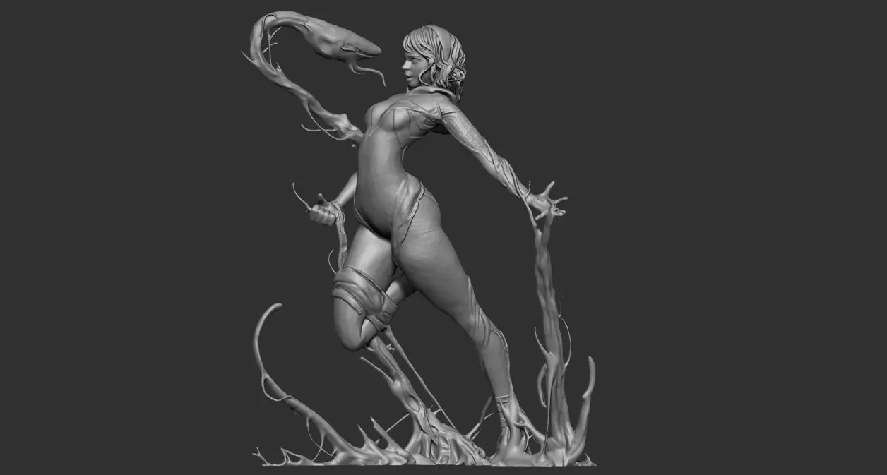 Spider-Gwen Symbiote Variant Cover 3D print model_0