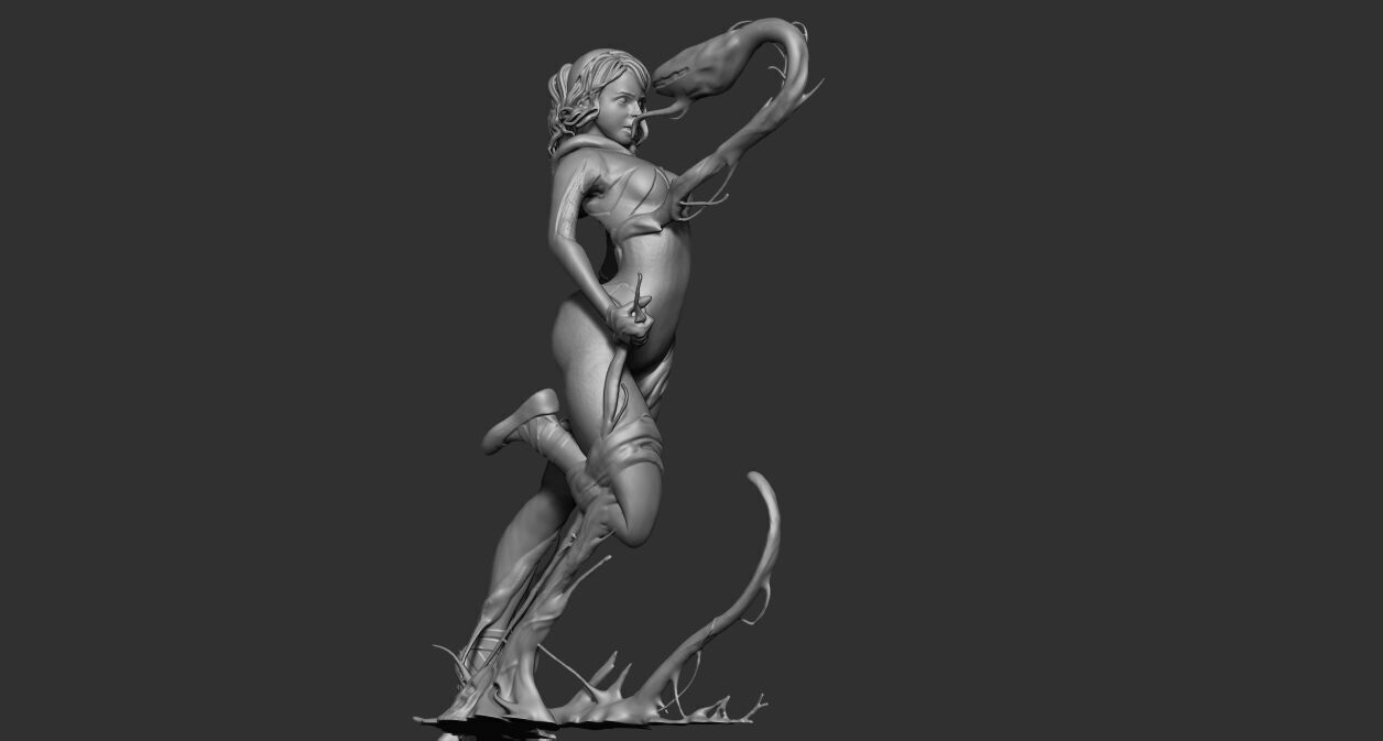 Spider-Gwen Symbiote Variant Cover 3D print model_4