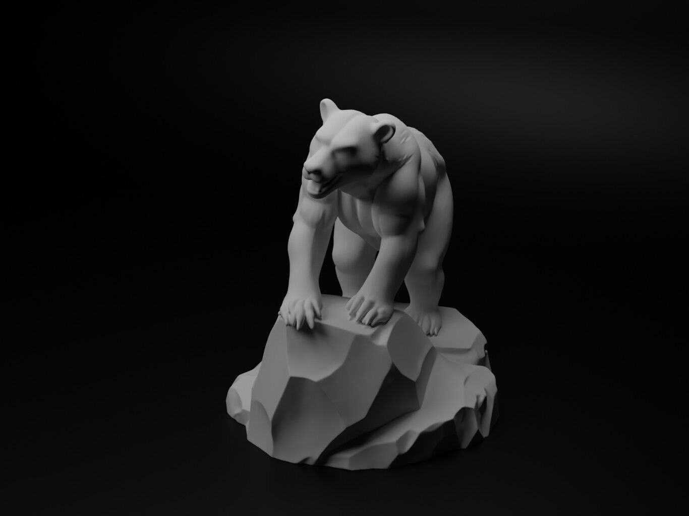 Bear Animal Figure 3D print model_1