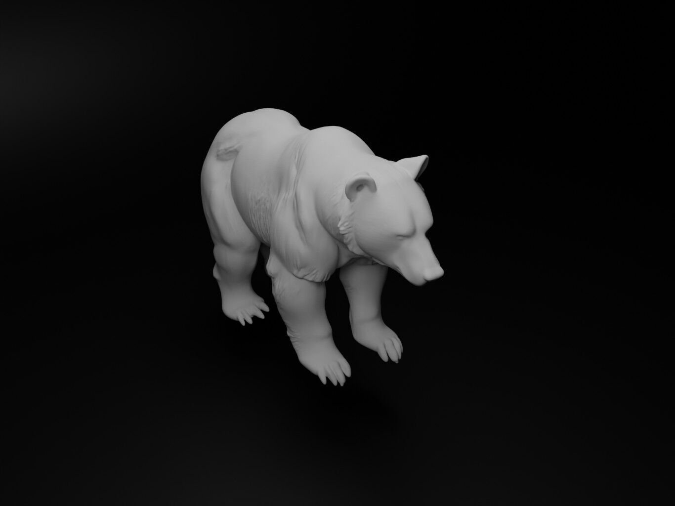 Bear Animal Figure 3D print model_2