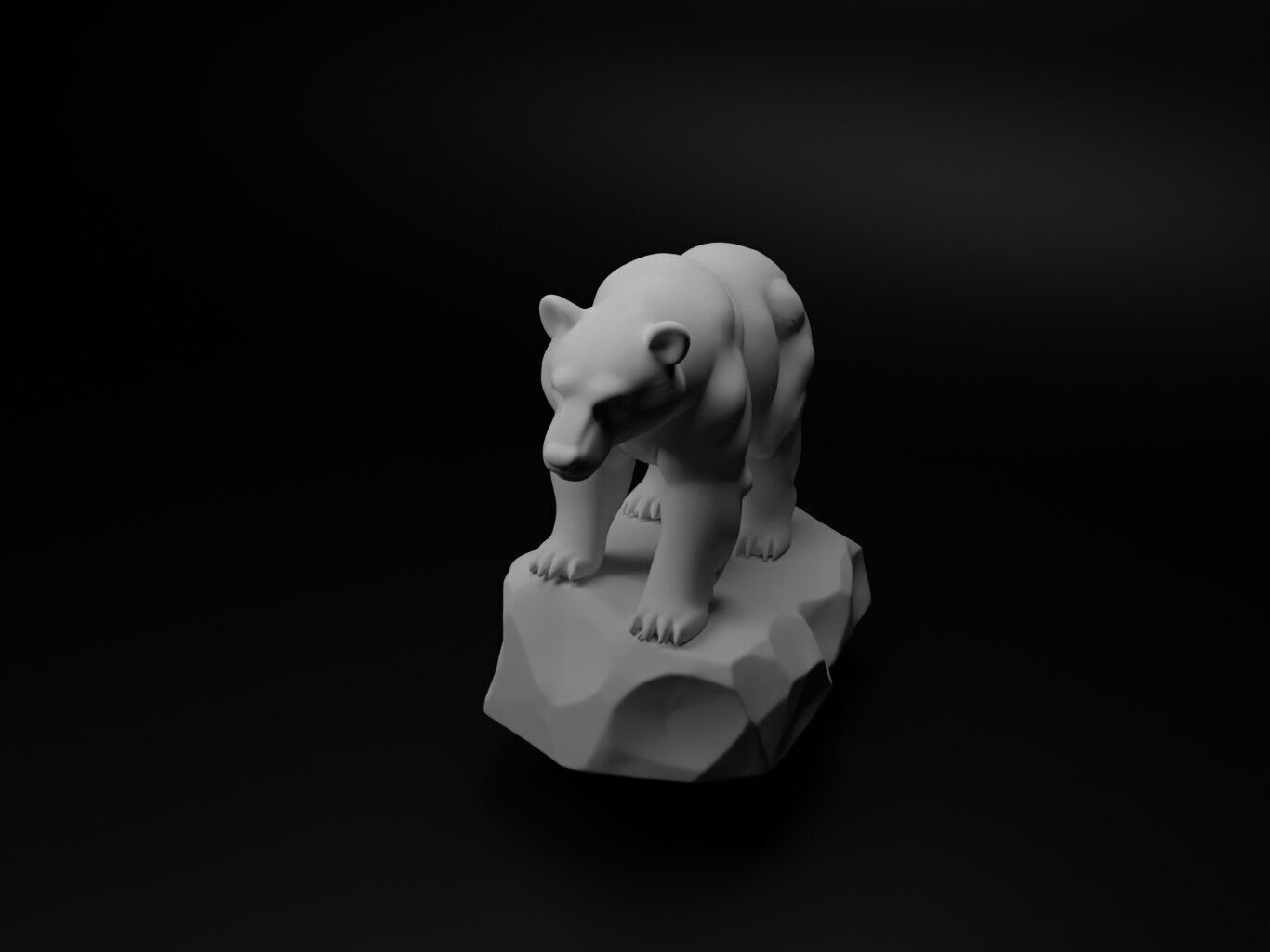 Bear Animal Figure 3D print model_1
