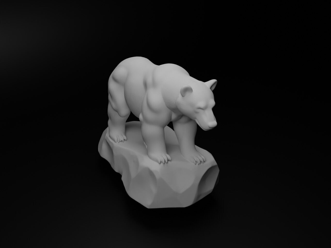 Bear Animal Figure 3D print model_2