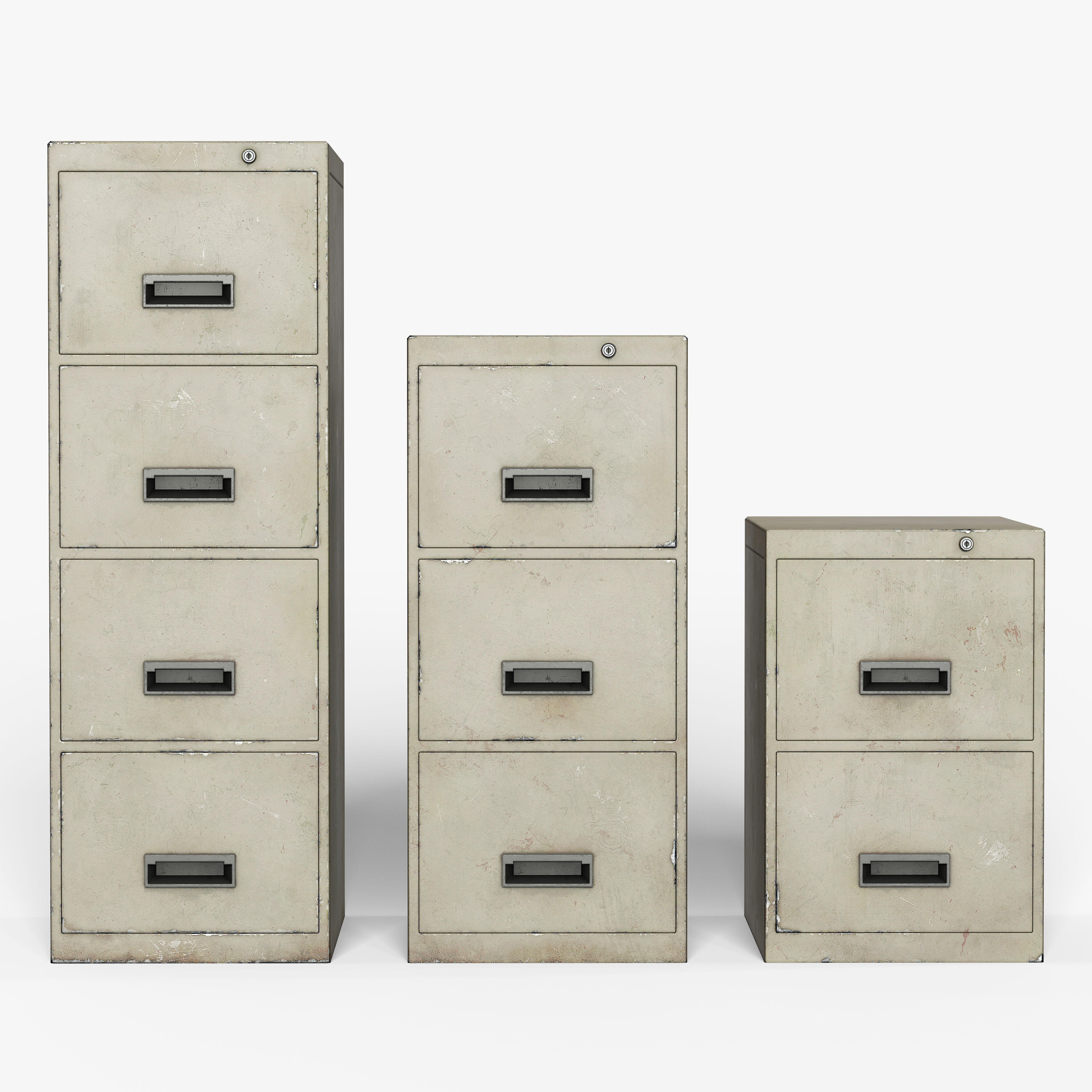 File Cabinet Low-poly 3D model_5