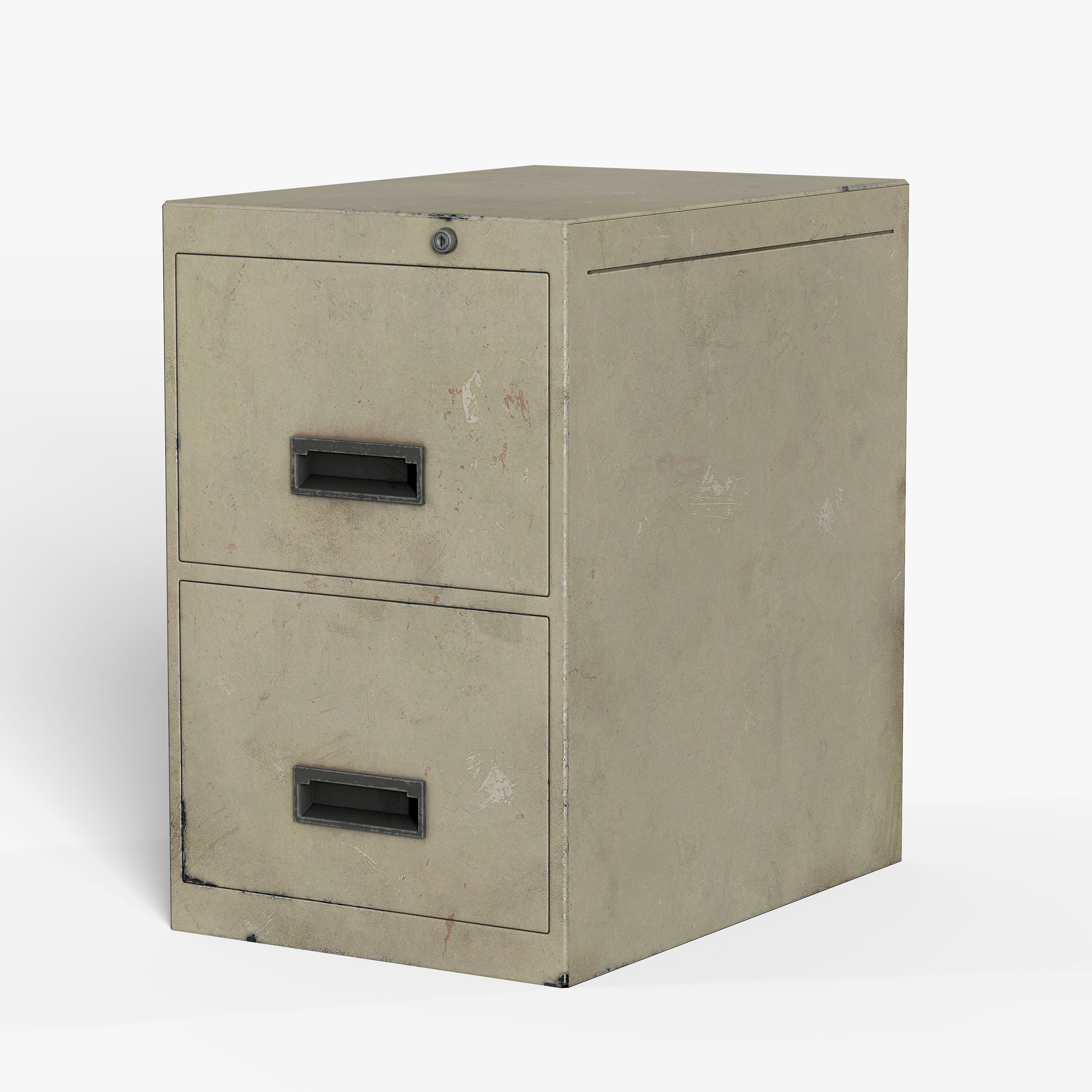 File Cabinet Low-poly 3D model_4