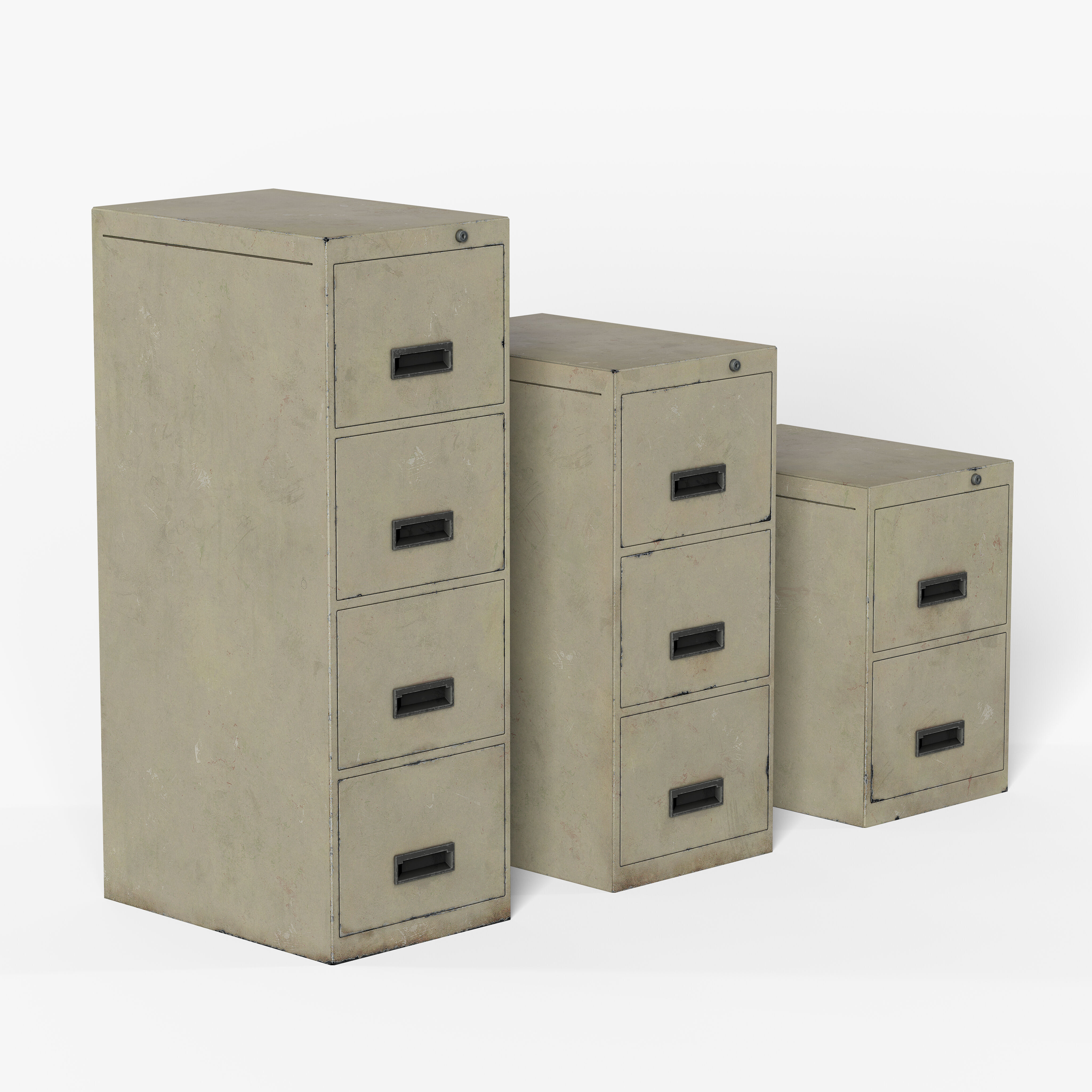 File Cabinet Low-poly 3D model_6