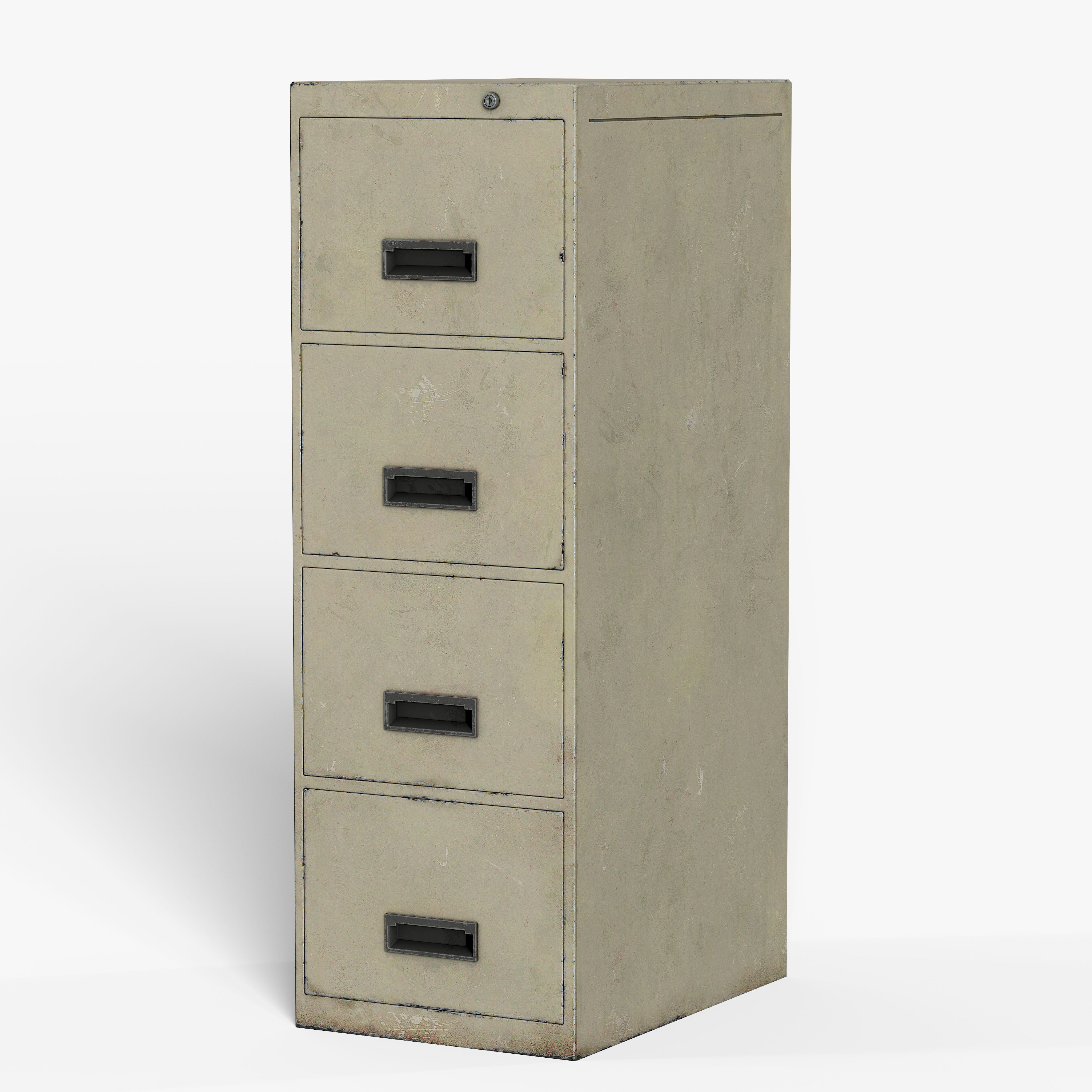 File Cabinet Low-poly 3D model_2