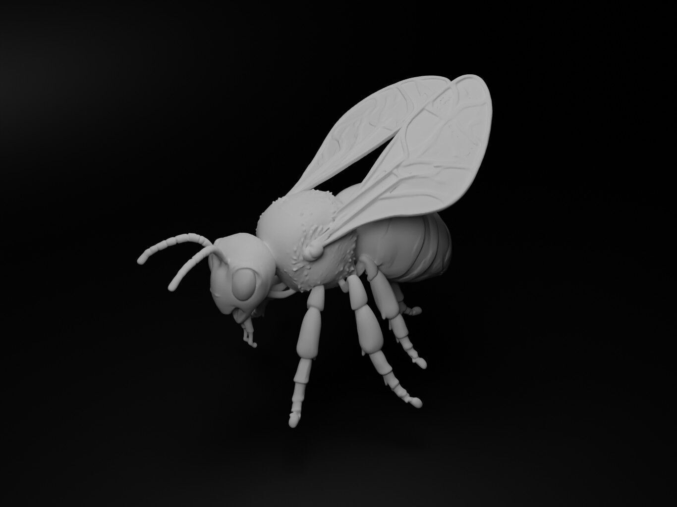 Bee Animal Figure 3D print model_2