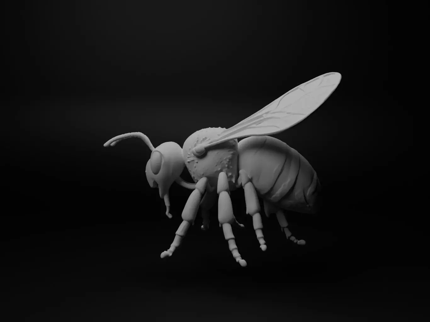 Bee Animal Figure 3D print model_0