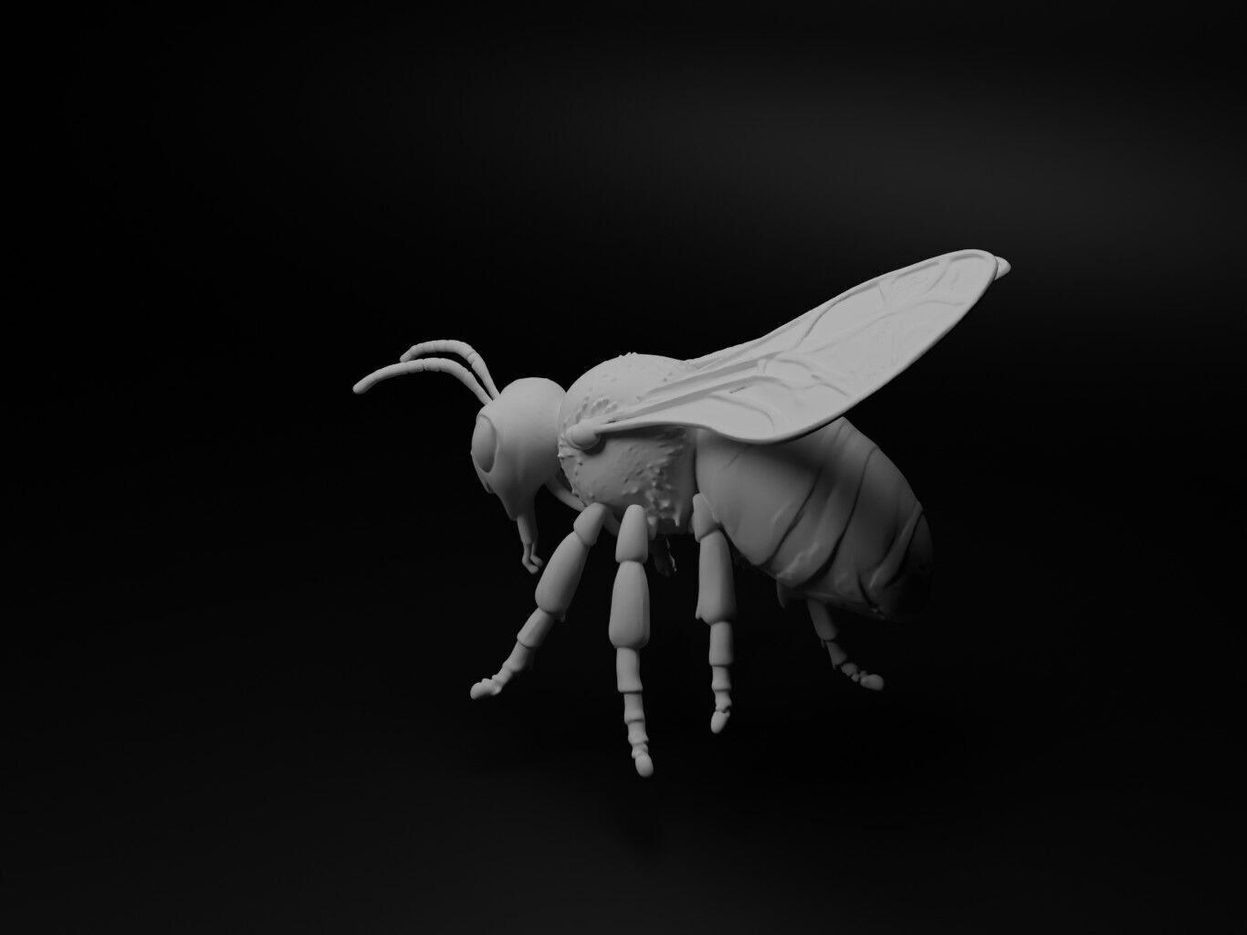 Bee Animal Figure 3D print model_1