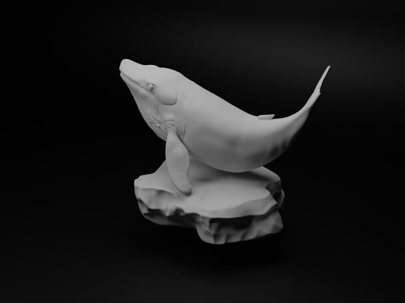 Blue whale Animal Figure 3D print model_1