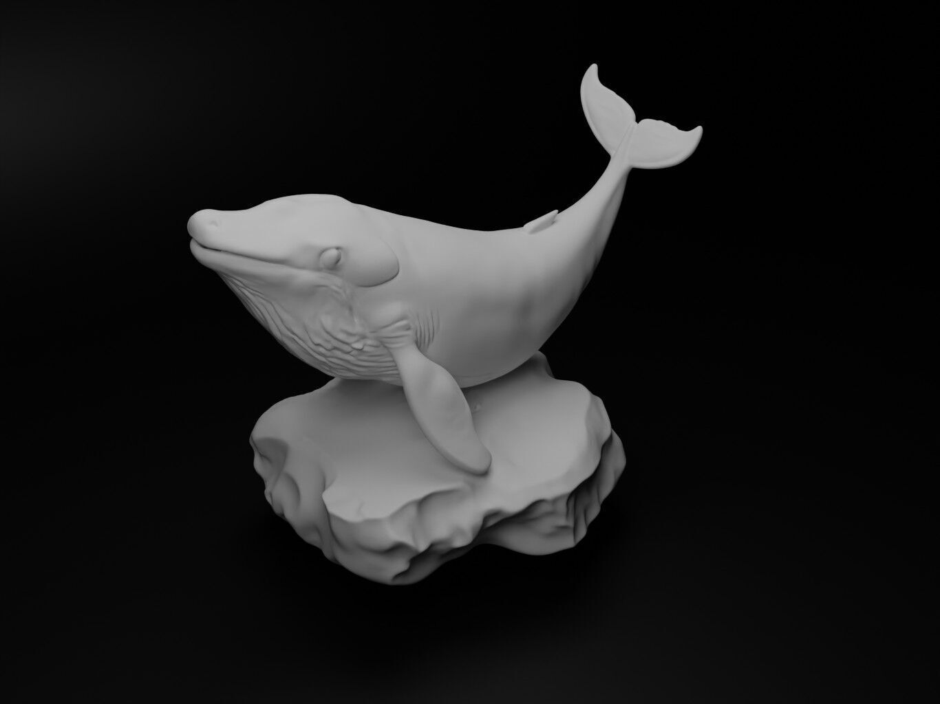 Blue whale Animal Figure 3D print model_2