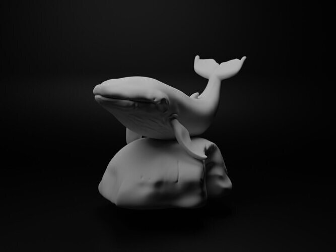 Blue whale Animal Figure 3D print model