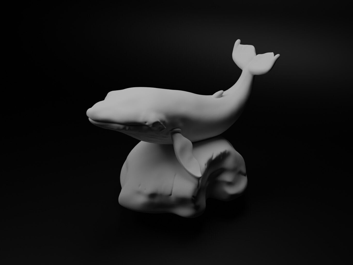 Blue whale Animal Figure 3D print model_1