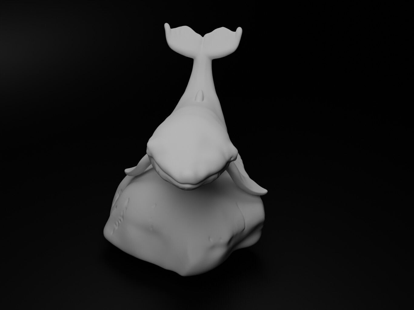 Blue whale Animal Figure 3D print model_2