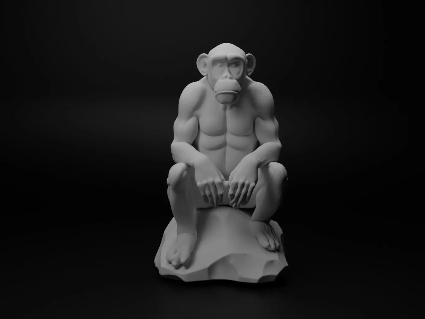 Chimpanzee Animal Figure 3D print model