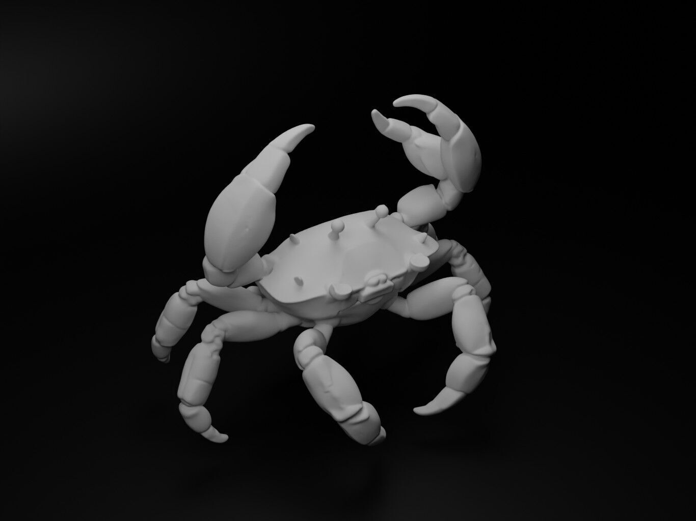 Crab Animal Figure 3D print model_2