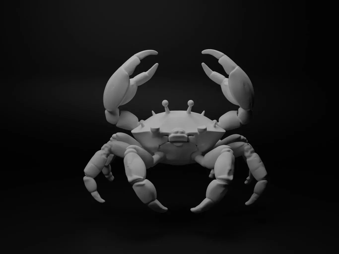 Crab Animal Figure 3D print model_0