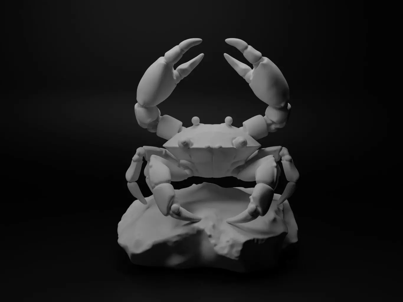 Crab Animal Figure 3D print model_0