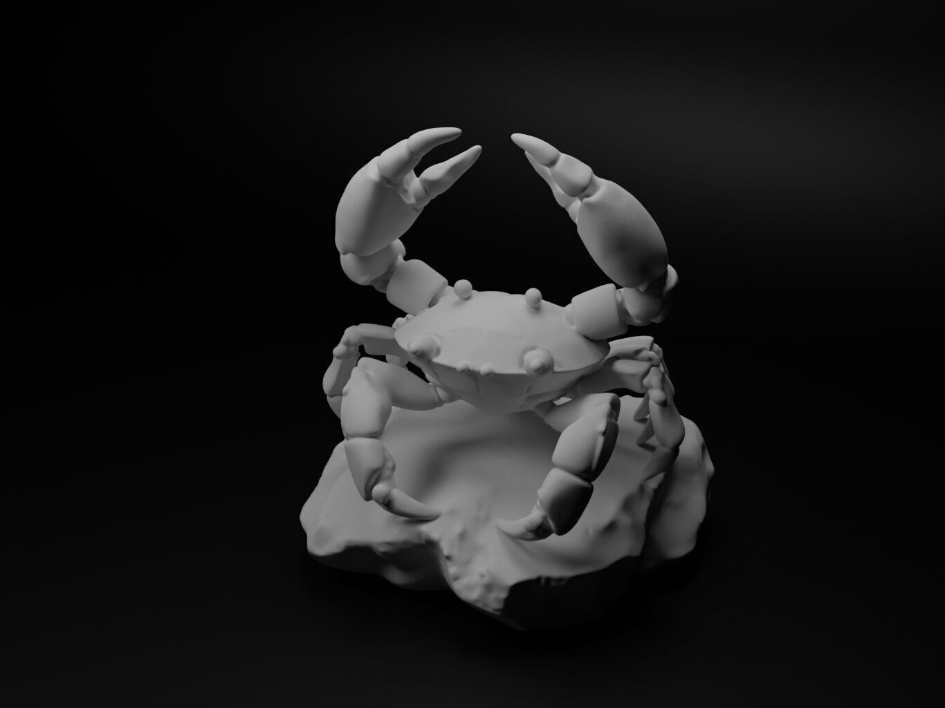 Crab Animal Figure 3D print model_1