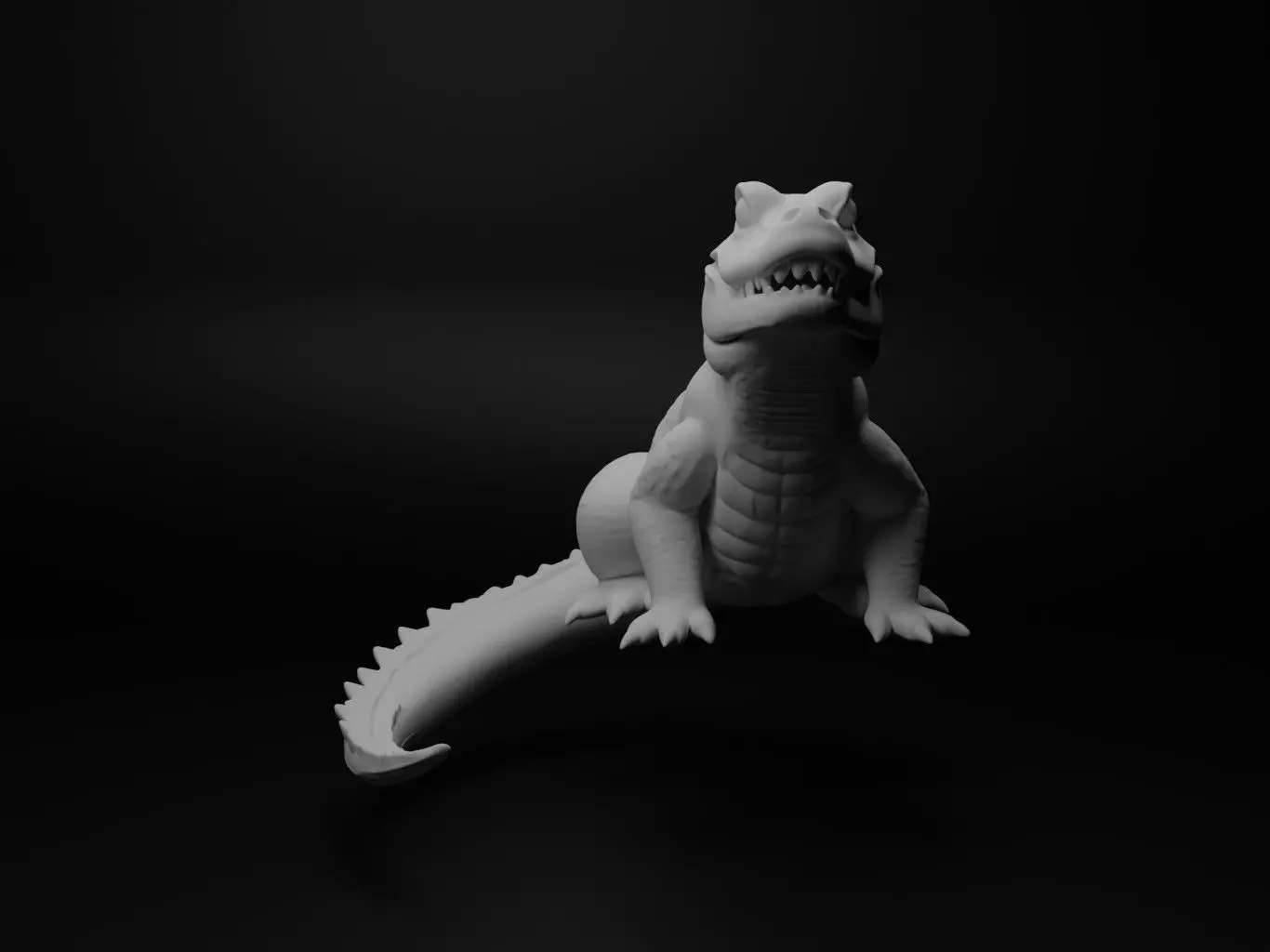 Crocodile Animal Figure 3D print model_0