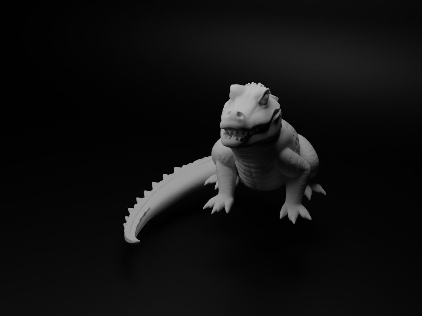 Crocodile Animal Figure 3D print model_1