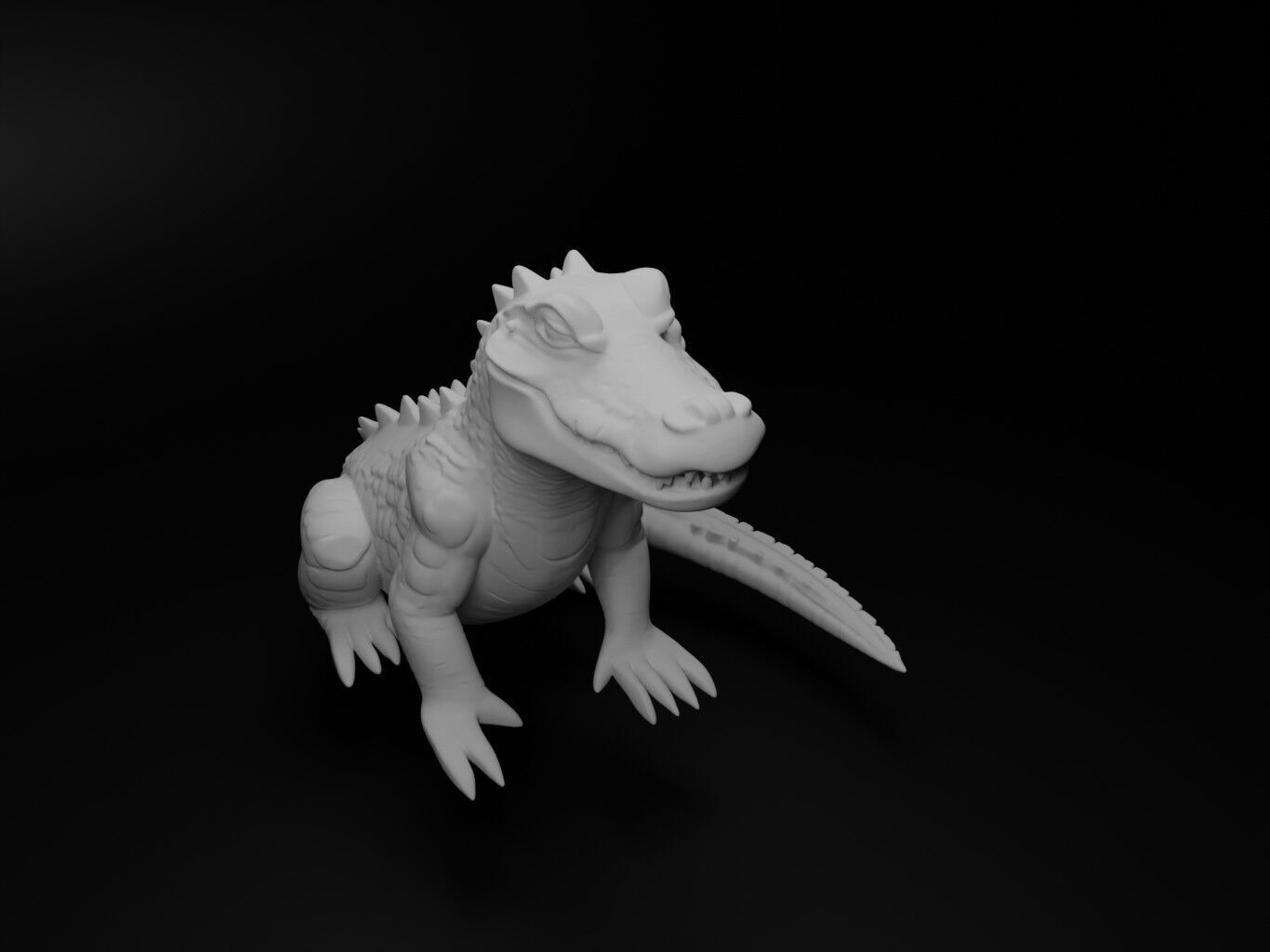 Crocodile Animal Figure 3D print model_2
