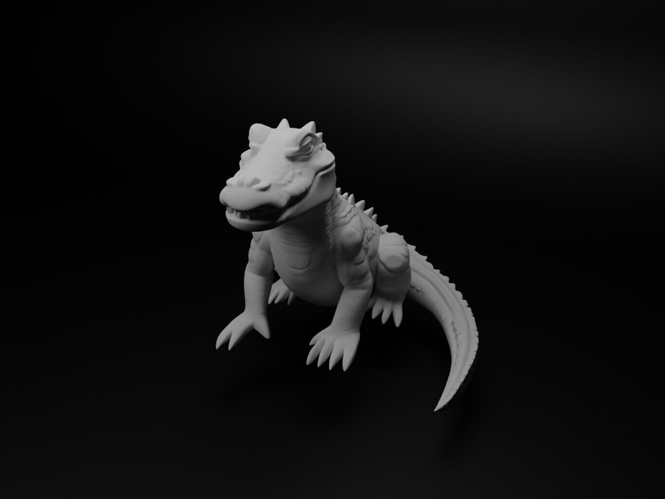 Crocodile Animal Figure 3D print model_1