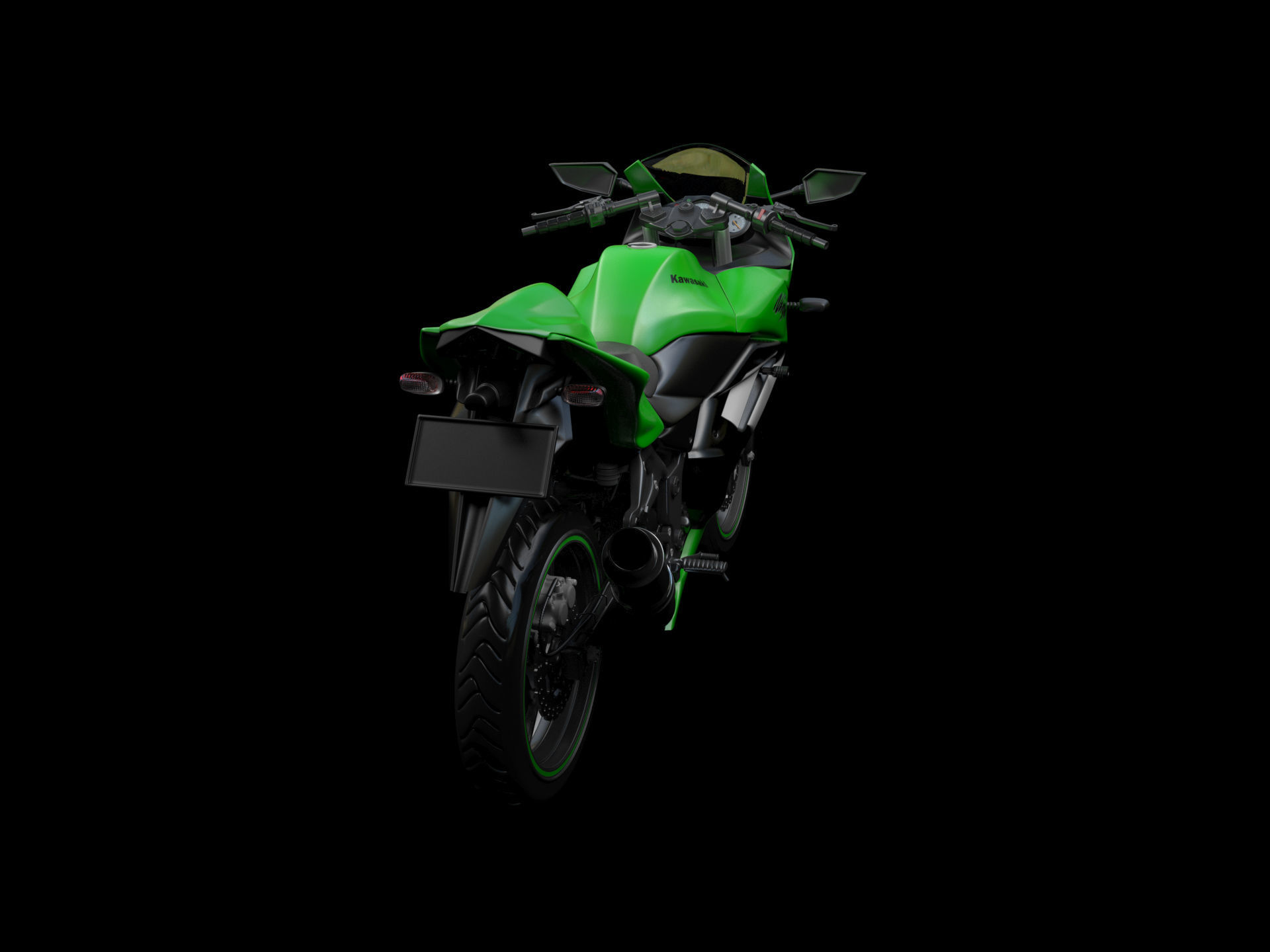 Kawasaki Ninja 250R 3D model_5