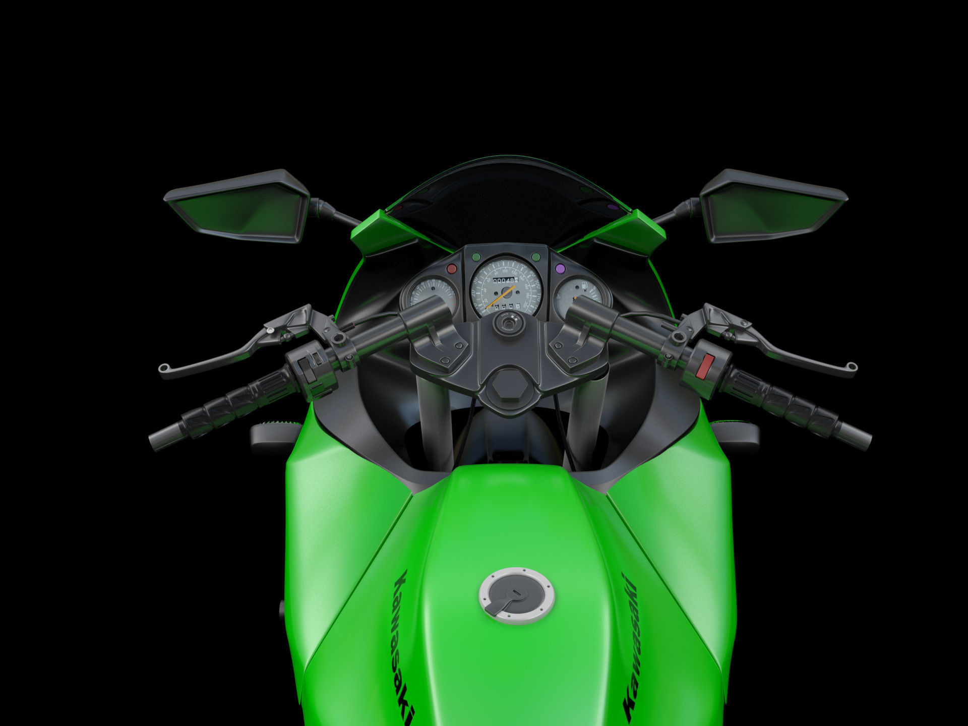 Kawasaki Ninja 250R 3D model_1