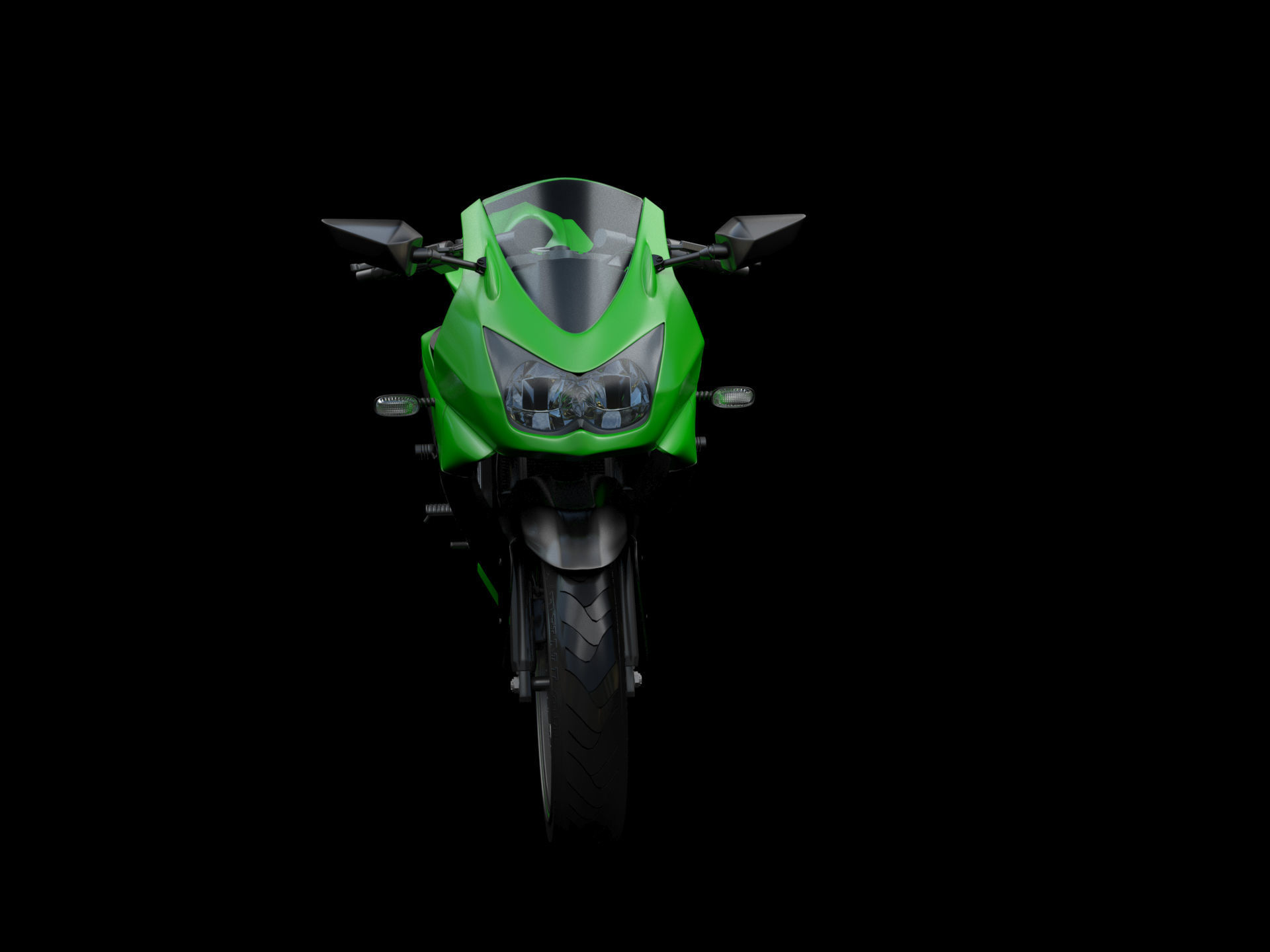 Kawasaki Ninja 250R 3D model_4