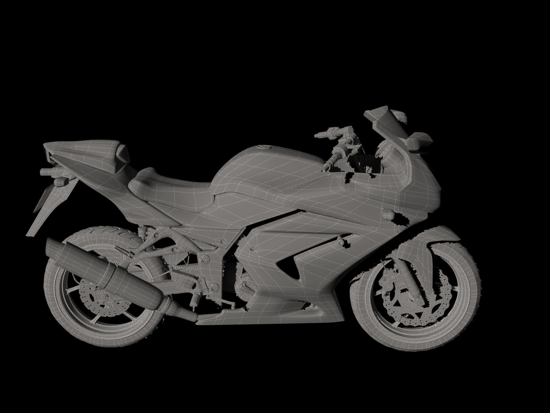 Kawasaki Ninja 250R 3D model_6